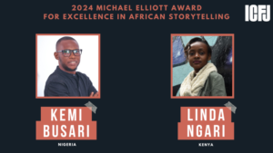 Pictures of Kemi Busari on the Left and Linda Ngari on the rigth, winners of the 2024 Micheal Elliot Award